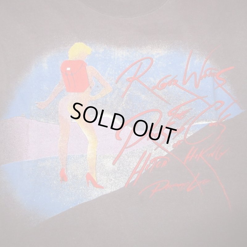 画像1: USED 80's ROGER WATERS ロジャーウォーターズ THE PROS AND CONS HITCH HIKING ヒッチハイクの賛否両論 Tシャツ BLK / 241223 (1)