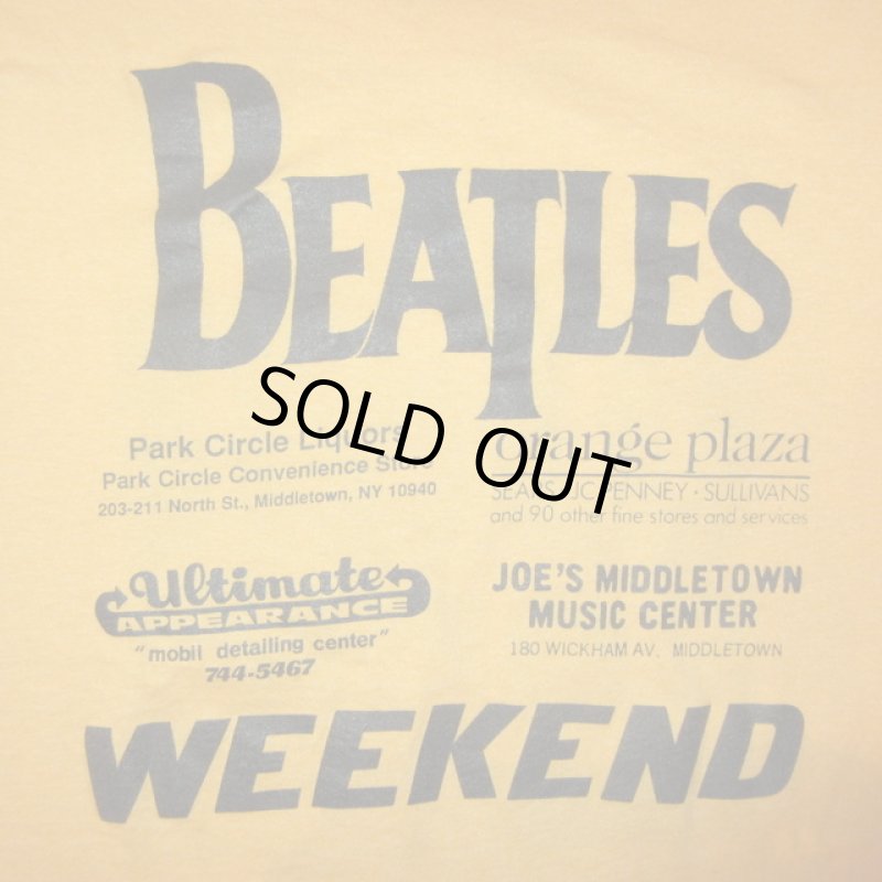 画像1: USED 80's BEATLES WEEKEND WALL RADIO 1340am Tシャツ YEL / 250210 (1)