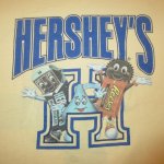 画像1: USED 00's HERSHEY'S ハーシーズ チョコレート 企業 アド物 Tシャツ YEL / 250303 (1)