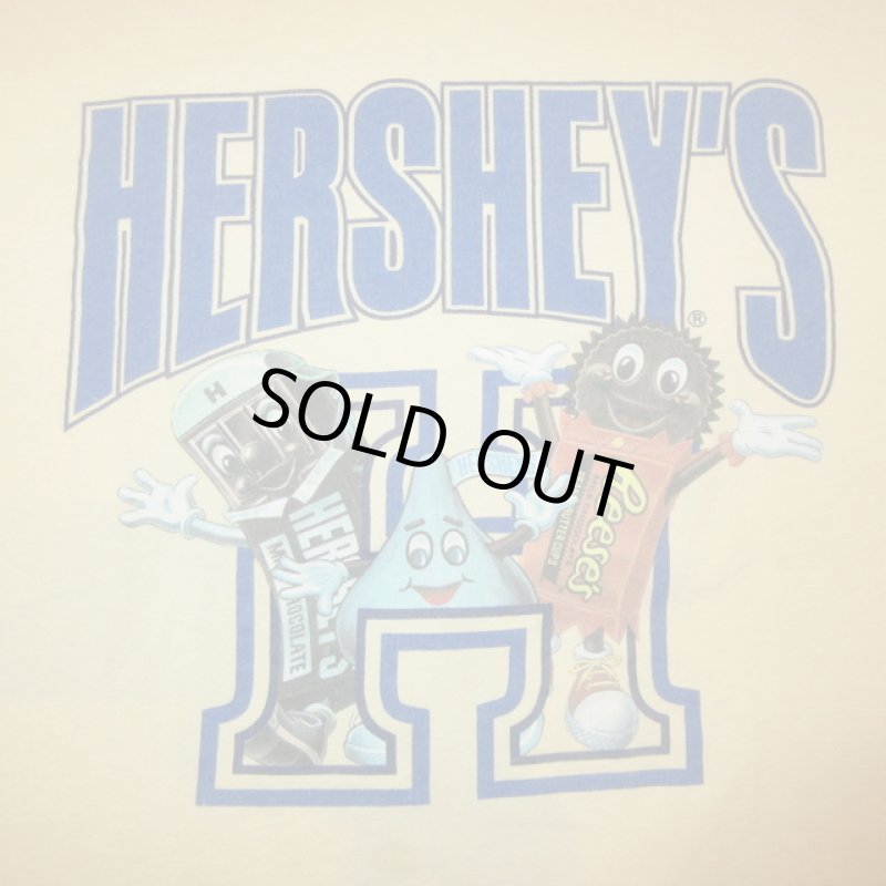 画像1: USED 00's HERSHEY'S ハーシーズ チョコレート 企業 アド物 Tシャツ YEL / 250303 (1)