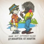 画像1: USED 90's ST MARTIN スーベニア ラスタマン Tシャツ WHT / 250303 (1)