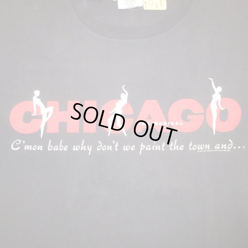 画像1: USED 90's CHICAGO THE MUSICAL シカゴ ミュージカル Tシャツ BLK / 250303 (1)