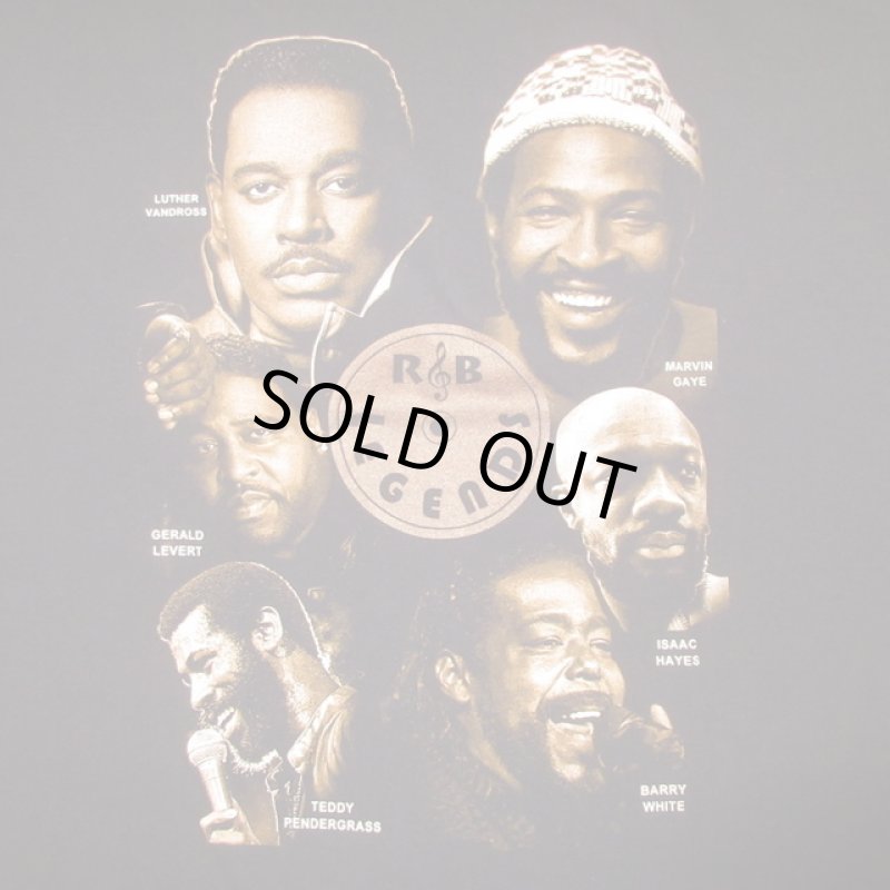 画像1: USED 00's R&B LEGENDS ブラックミュージック Tシャツ BLK / 250310 (1)