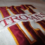 画像4: USED 90's USC TROJANS カレッジ RWタイプ スウェット 霜降GRY / 250314 (4)