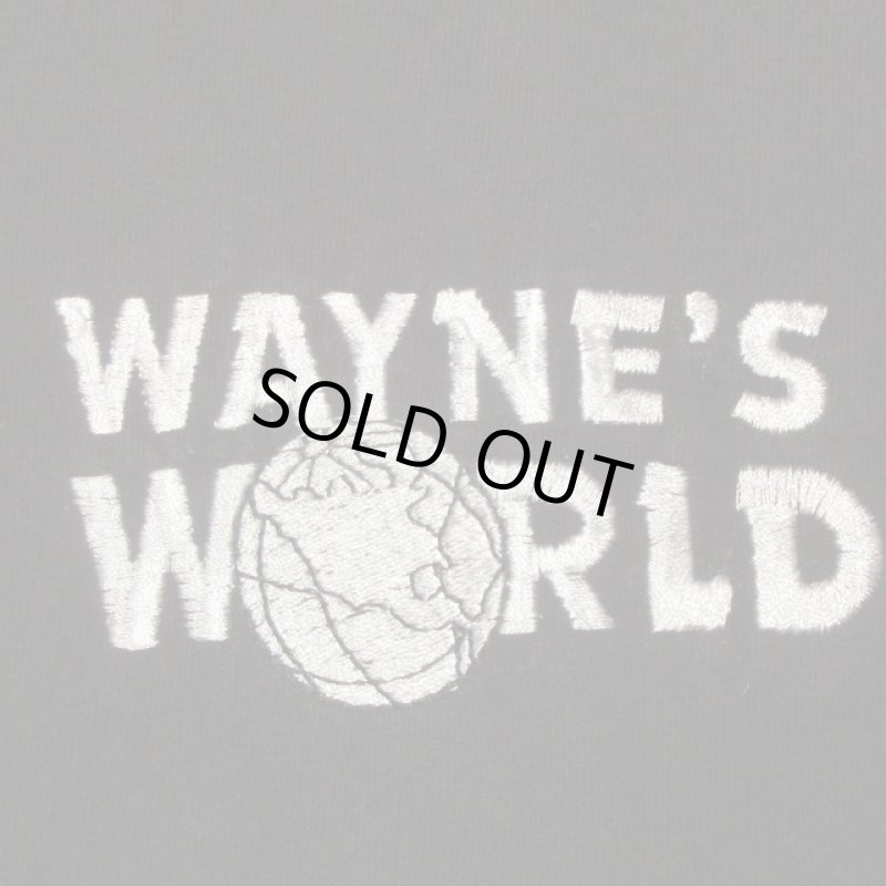 画像1: USED 90's WAYNE'S WORLD ウェインズワールド 映画 ムービー 刺繍 Tシャツ BLK / 250417 (1)