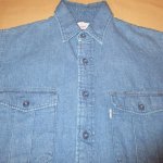 画像5: USED 80's Levi's リーバイス 半袖 デニムシャツ NVY / 250515 (5)