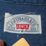 画像3: USED 80's Levi's リーバイス 半袖 デニムシャツ NVY / 250515 (3)