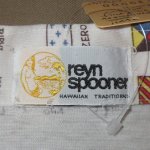 画像3: USED 80's REYN SPOONER レインスプーナー 乳首タグ 国旗柄 半袖 ポロシャツ WHT / 250515  (3)