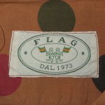 画像4: DEADSTOCK 80's FLAG DAL 1973 イタリア製 紙タグ付き ドット柄 BD 半袖シャツ BRW / 250515  (4)