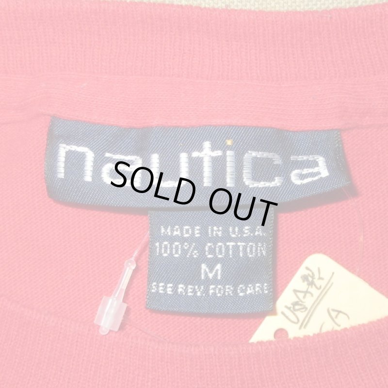 画像6: USED 90's NAUTICA ノーティカ COMPETITION USA製 胸ポケ Tシャツ RED / 250610 (6)
