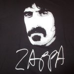 画像1: USED 00's FRANK ZAPPA フランクザッパ モノトーン Tシャツ BLK / 250620 (1)