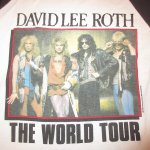 画像3: USED 80's DAVID LEE ROTH デイヴリーロス WORLD TOUR ラグラン ７分袖 Tシャツ WHT×BLK / 250620 (3)