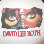 画像4: USED 80's DAVID LEE ROTH デイヴリーロス WORLD TOUR ラグラン ７分袖 Tシャツ WHT×BLK / 250620 (4)