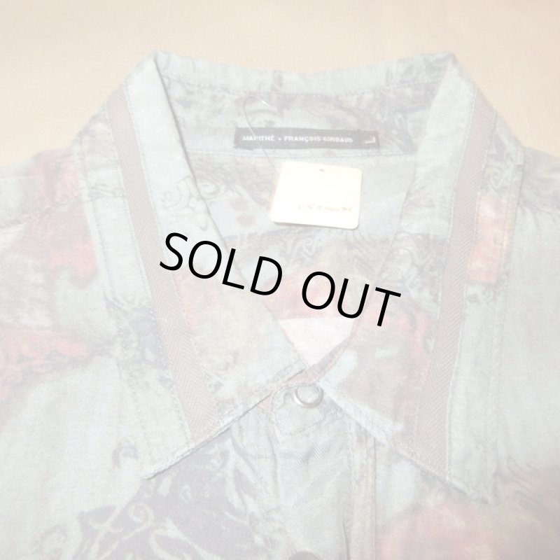 画像6: USED 00's MARITE FRANCOIS GIRBARD マリテ フランソワ ジルボー 総柄 長袖シャツ MIX / 250701 (6)