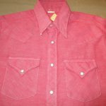 画像5: USED 70's ELY エリー レッドシャンブレー 赤シャン 長袖シャツ RED / 250701 (5)