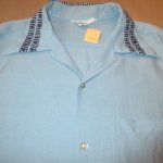 画像4: USED 70's Reef リーフ ハワイ製 プリント レーヨン ハワイアンシャツ 半袖シャツ BLUE / 250702 (4)