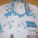 画像4: USED 70's PACIFIC GARMENTS フィジー製 地図プリント ハワイアンシャツ 半袖シャツ BLUE / 250702 (4)