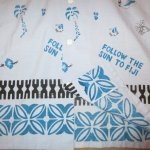 画像9: USED 70's PACIFIC GARMENTS フィジー製 地図プリント ハワイアンシャツ 半袖シャツ BLUE / 250702 (9)