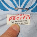 画像3: USED 70's PACIFIC GARMENTS フィジー製 地図プリント ハワイアンシャツ 半袖シャツ BLUE / 250702 (3)