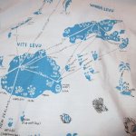 画像6: USED 70's PACIFIC GARMENTS フィジー製 地図プリント ハワイアンシャツ 半袖シャツ BLUE / 250702 (6)