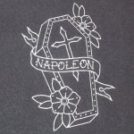 画像4: USED 00's NAPOLEON ナポレオン AFTERLIFE USメタリックハードコア Tシャツ NVY / 250707 (4)