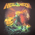 画像1: USED 00's HELLOWEEN ハロウィン STRAIGHT OUT OF HELL ジャーマンメタル Tシャツ BLK / 250804 (1)