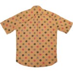 画像2: DEADSTOCK 80's FLAG DAL 1973 イタリア製 紙タグ付き ドット柄 BD 半袖シャツ BRW / 250515  (2)