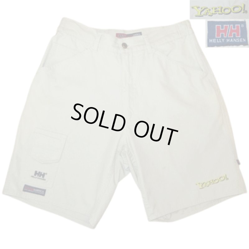 画像1: USED 00's HELLY HANSEN ヘリーハンセン YAHOO! ロゴ刺繍 アウトドアショーツ BEI / 250630 (1)