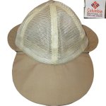 画像1: USED 80's COLUMBIA コロンビア USA製 アウトドア ロングビル メッシュキャップ CAP 帽子 BEI / 240805 (1)