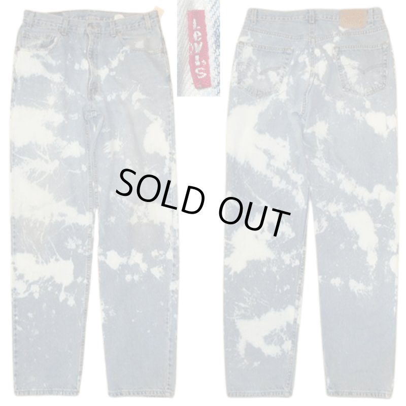 画像1: USED 00's Levi's リーバイス 550 USA製 バギーシルエット ブリーチ デニム ジーンズ パンツ BLUE  / 250326 (1)