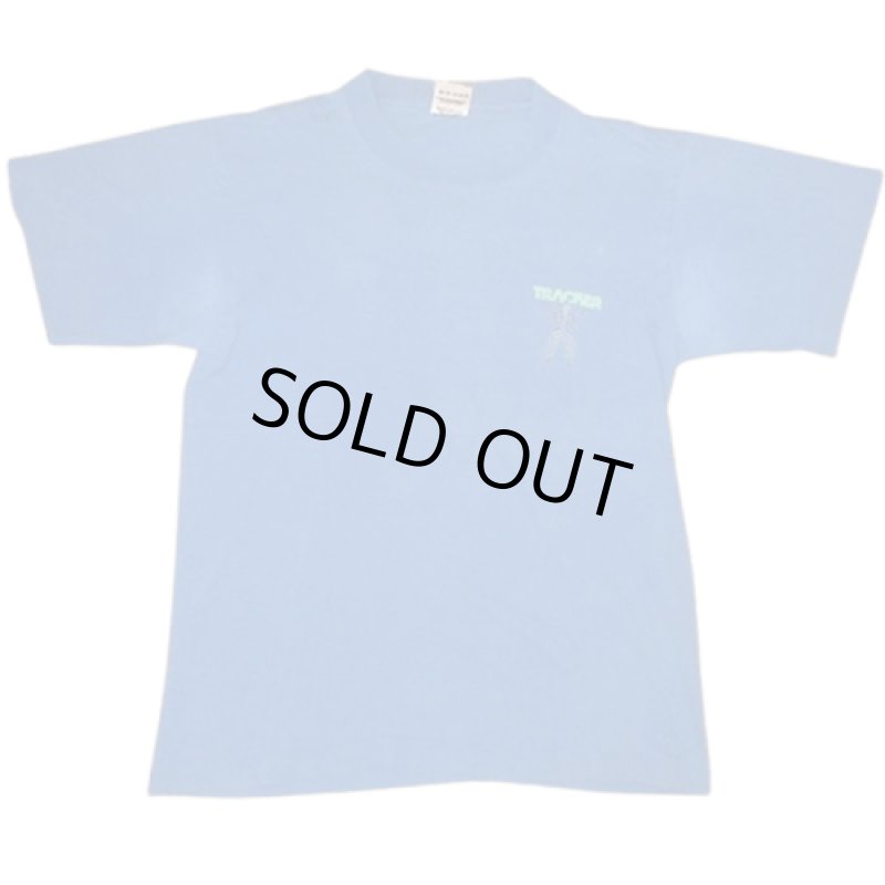 画像3: USED 80's TRUCKER トラッカー オールドスクール Tシャツ BLUE / 250417 (3)