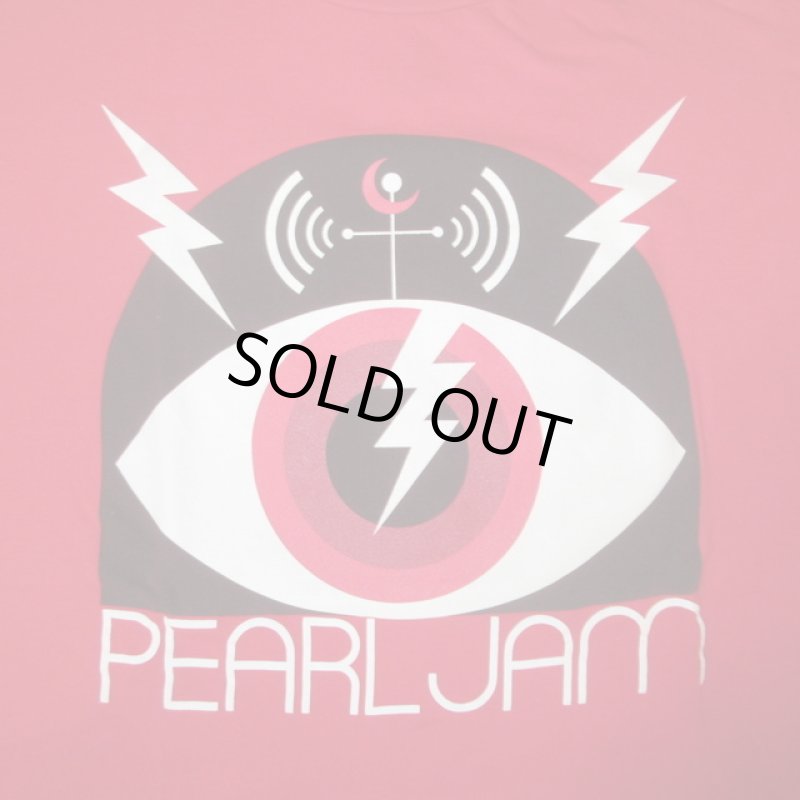 画像1: USED 00's PEARL JAM パールジャム LIGHTNING BOLT ツアー Tシャツ RED / 210407 (1)