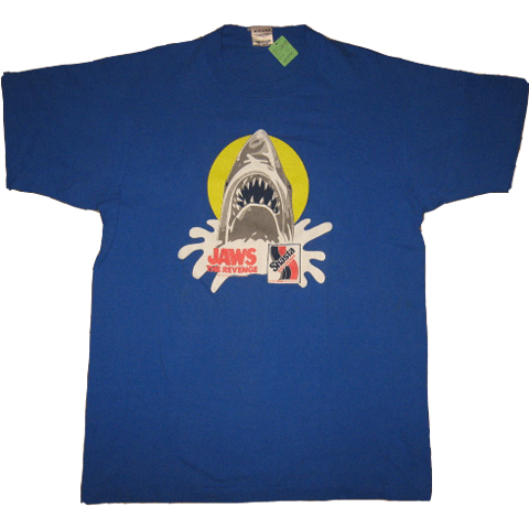 画像1: 【過去に販売した商品です】古着 JAWS THE REVENGE ジョーズ4 復讐編 Tシャツ 映画 ホラー 80's/120530 (1)