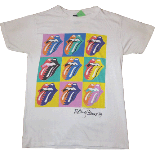 画像1: 古着 Rolling Stones ローリングストーンズ 北米ツアー Tシャツ WHT 80's/130423 (1)
