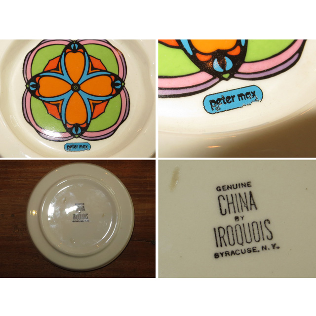 PETER MAX ピーターマックス ヒッピー サイケデリックアート 灰皿 ASHTRAY IROQUUIS社 60's /130519