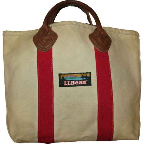 80's 80年代 L.L.BEAN トートバッグ ロングハンドル 2色タグ