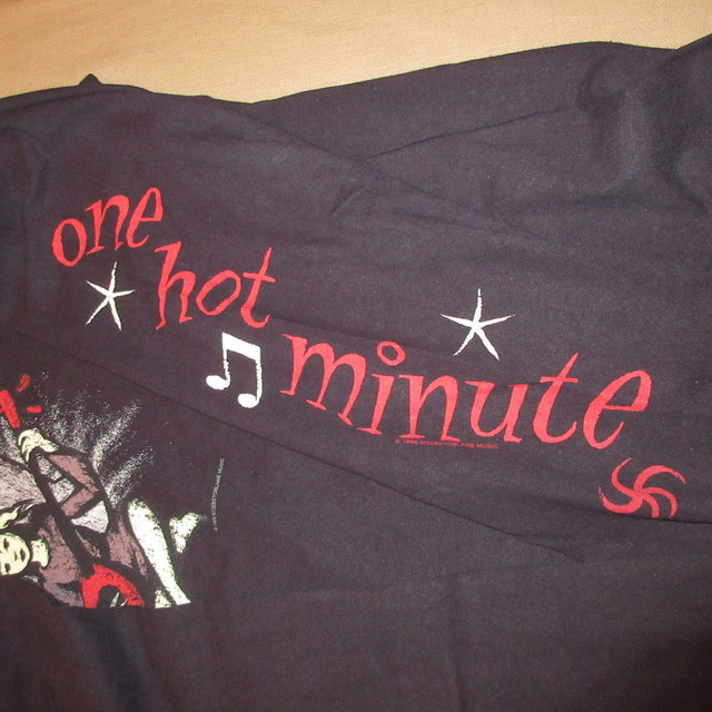 古着 90's RED HOT CHILI PEPPERS レッドホットチリペッパーズ ONE HOT MINUTE ワールドツアー 長袖Tシャツ  BLK / 170824