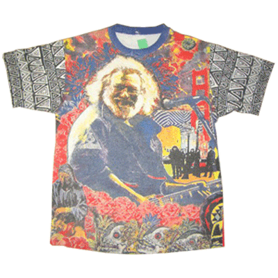 画像1: JERRY GARCIA ジェリーガルシア 総柄 Tシャツ 90年代 (1)