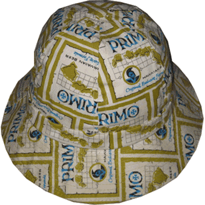 画像1: 【過去に販売した商品です】古着 PRIMO BEER プリモビール 総柄ハット CAP 帽子 70〜80年代 (1)