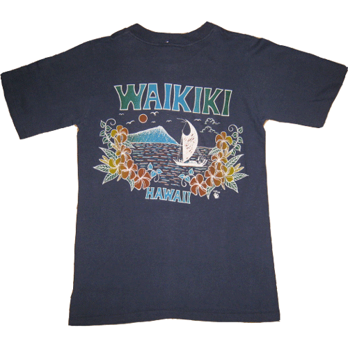画像1: 古着 HAWAII WAIKIKI ハワイ サーフ Tシャツ 70年代 (1)