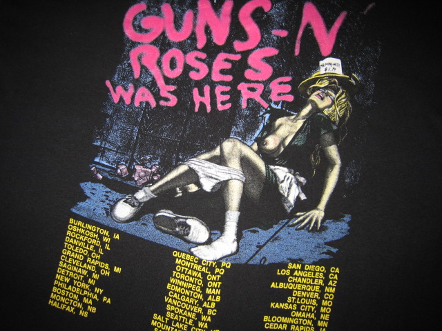 1987年ビンテージ80s Guns N' Roses レイプTシャツ 発禁 - Tシャツ