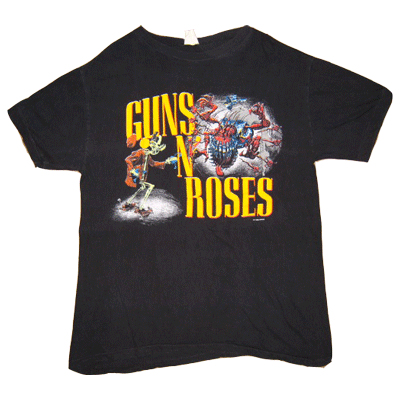 画像1: GUNS&ROSES ガンズ＆ローゼス 発禁 Tシャツ 1987年 (1)