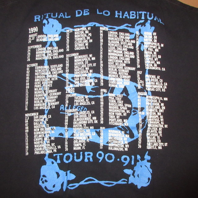 古着 90's JANE'S ADDICTION ジェーンズアディクション Ritual De Lo Habitual TOUR Tシャツ BLK /  190110