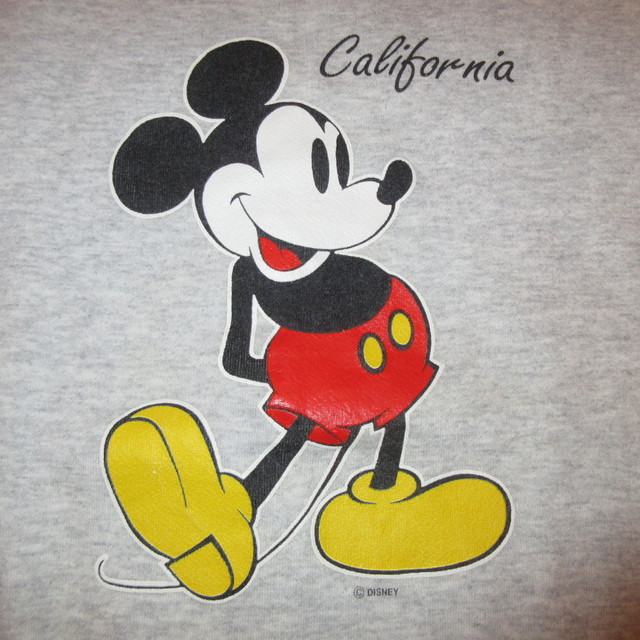 80s 90s USA製 キャラクター ミッキーマウス カリフォルニア ブラック