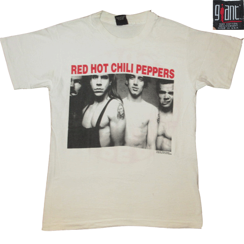 古着 90's RED HOT CHILI PEPPERS レッドホットチリペッパーズ MOTHERS MILK フォト 1990 Tシャツ WHT  / 190606