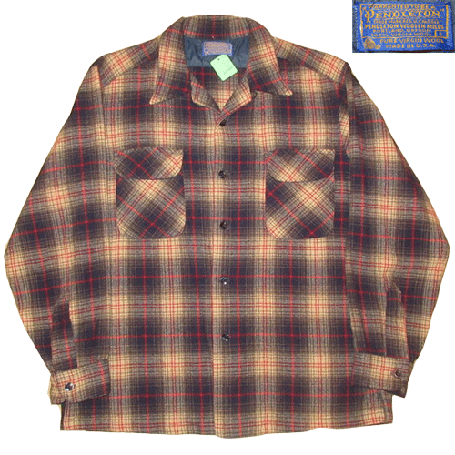 古着 70's PENDLETON ペンドルトン ウール ボードシャツ オンブレCHK / 200201