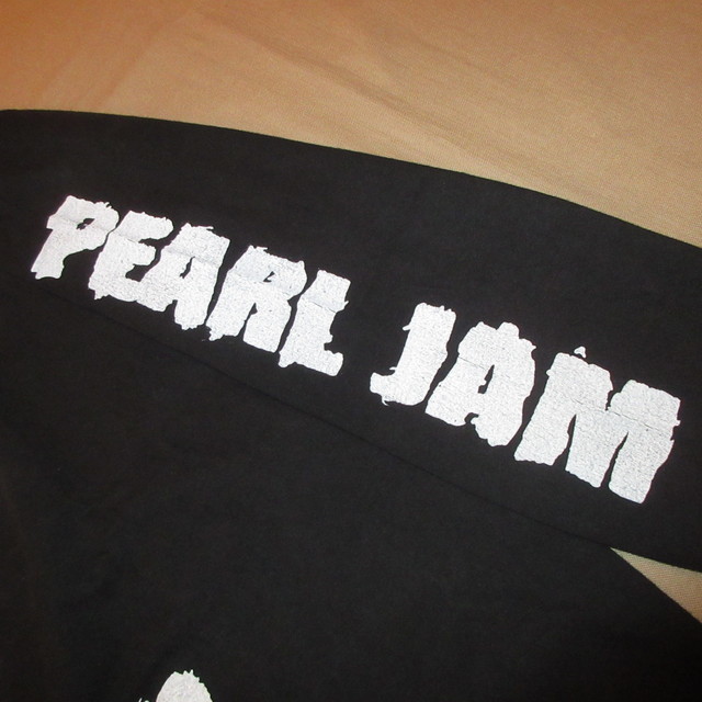 古着 90's PEARL JAM パールジャム ALIVE 袖プリント ロングTシャツ BLK / 200221