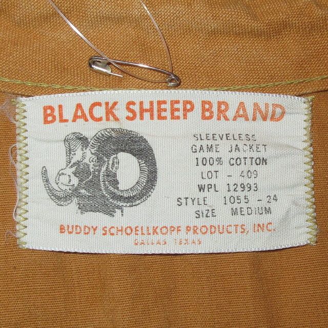 古着 60's BLACK SHEEP BRAND ブラックシープブランド ハンティングベスト BEI / 200403