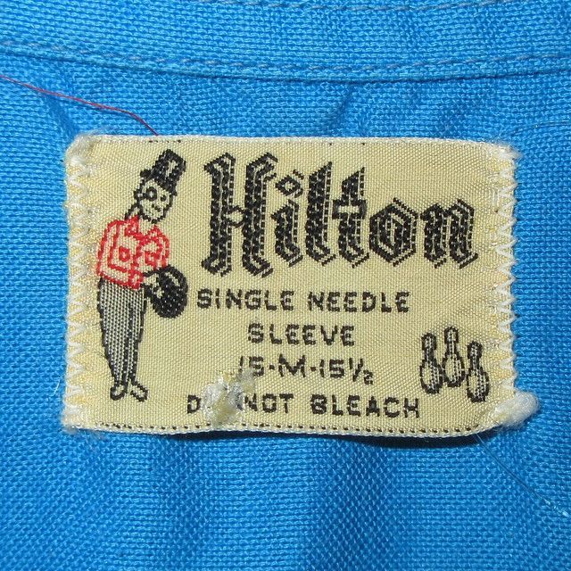 HILTON　ボーリングシャツ　刺繍