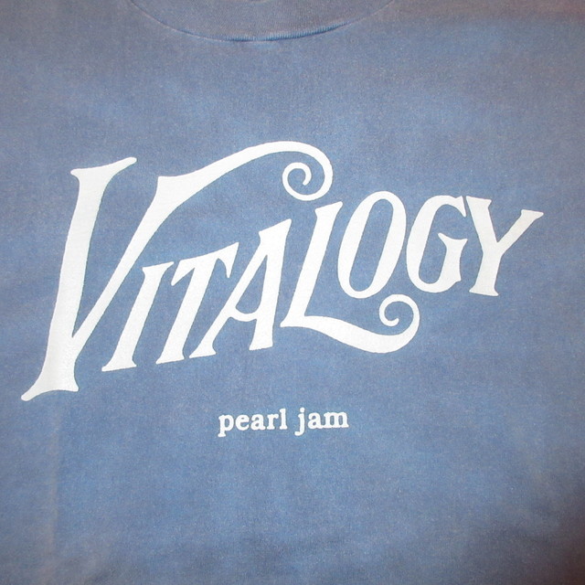 古着 90's PEARL JAM パールジャム VITALOGY プロモーション Tシャツ BLUE / 200514                                        [MI-0903]